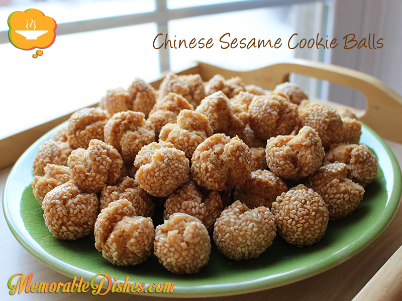 Chinese Sesame Cookie Balls
