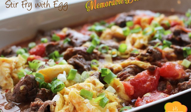 Tomato Beef Stir Fry with Egg