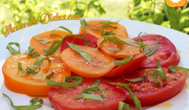 Tomatoes with Fresh Basil