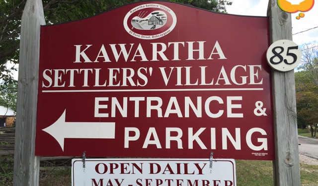Kawartha Settler's Village Entrance Sign