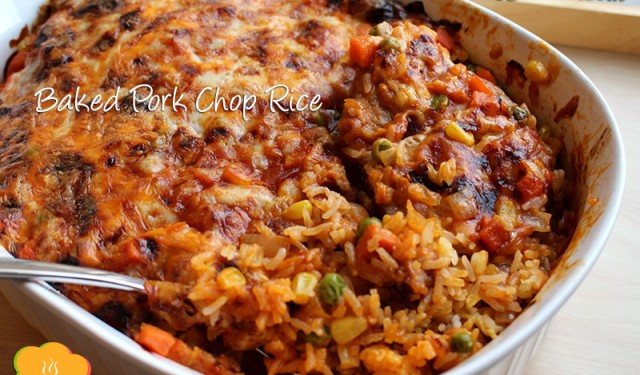 Baked Pork Chop Rice