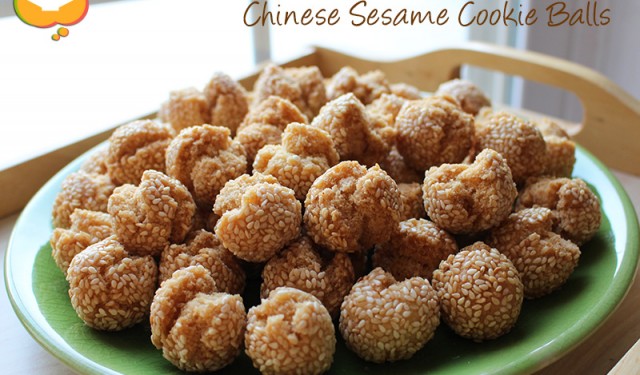 Chinese Sesame Cookie Balls