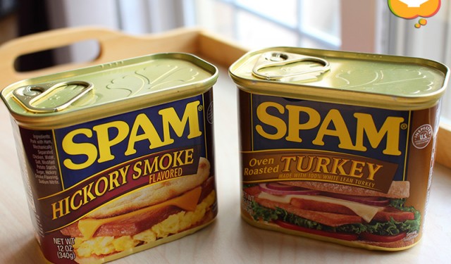 Cans of Spam (front)
